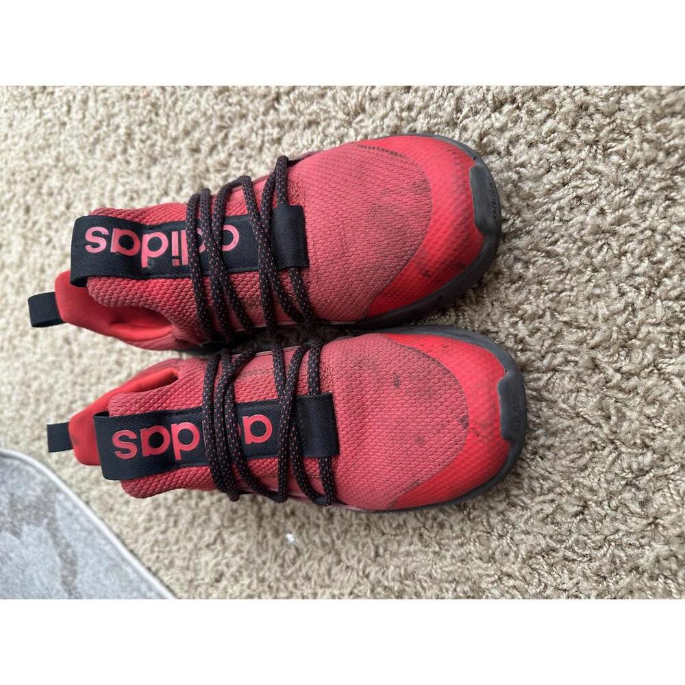 Youth - adidas Red and Black Sneakers